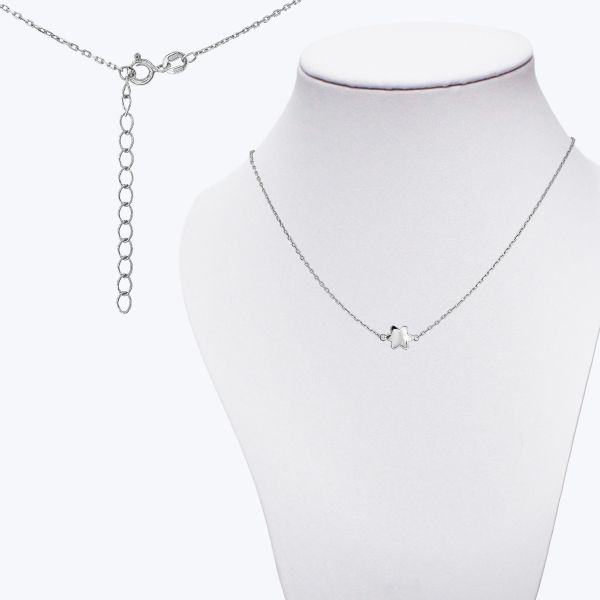 Кольє срібне "Зірка" родоване 002