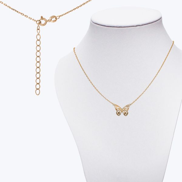 Кольє срібне "Метелик" позолочене 004