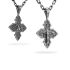 Серебряный крест черненый с распятием 911