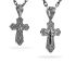 Серебряный крест черненый с распятием 870