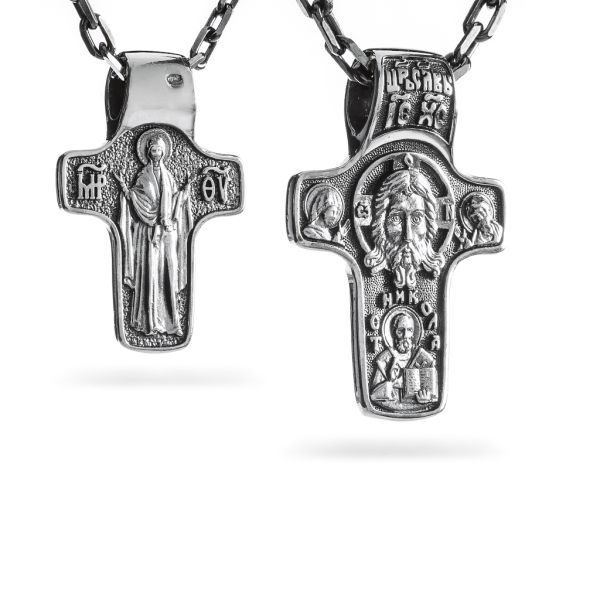 Срібний хрест чернений 871