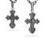 Срібний хрест чорнений з розп'яттям 953