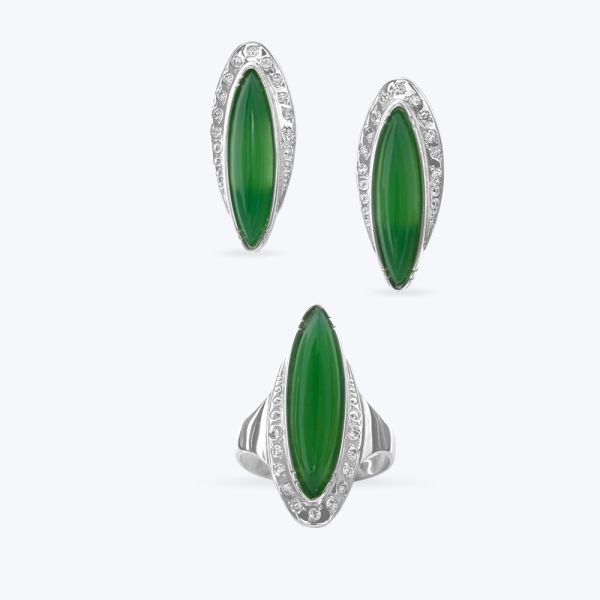 Комплект срібний з фіанітами 214