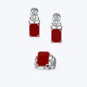 Комплект серебряный с золотой накладкой 260