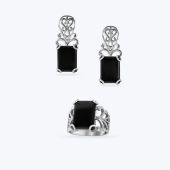 Комплект серебряный с золотой накладкой 260