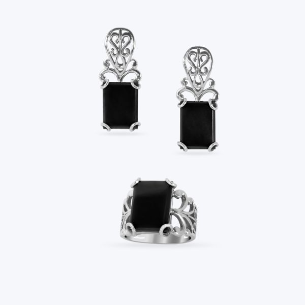 Комплект серебряный с чернением 260