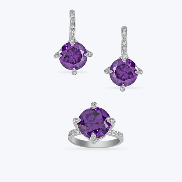 Комплект срібний з фіанітами 363