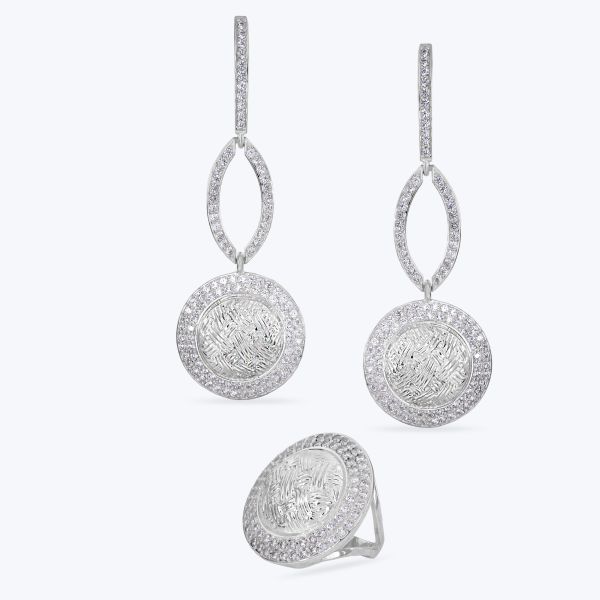 Комплект срібний з фіанітами 473