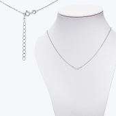 Кольє срібне "Крила" родоване з фіанітами 596/1 