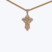 Серебряный крестик с фианитами 599