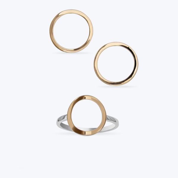 Комплект срібний з золотою накладкою 619