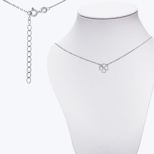 Кольє срібне родоване "Конюшинка" 645/1