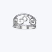 Комплект серебряный родированный с фианитами 679