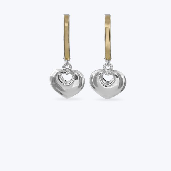 Сережки срібні з золотою накладкою 696