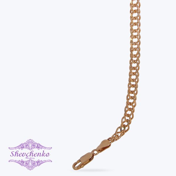 Браслет срібний  "Ромб шестигранний"  6Р-100 позолоченний