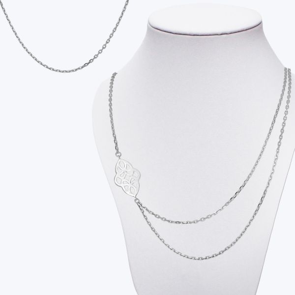 Кольє срібне, родоване 747/1