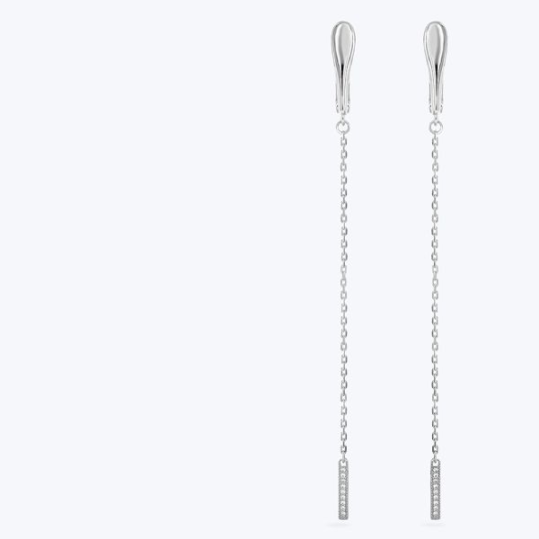 Сережки срібні родовані з фіанітами 773