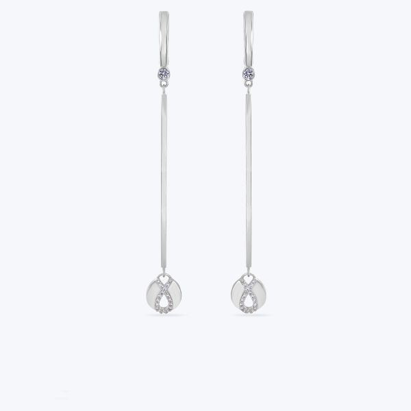 Сережки срібні родовані з фіанітами 811