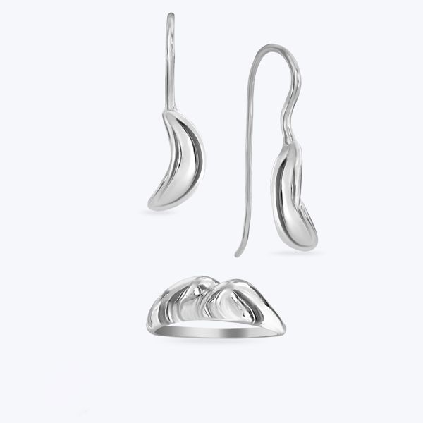 Комплект срібний родований 821