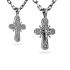 Серебряный крест черненый с распятием 994