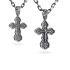 Срібний хрест чернений з розп'яттям 956