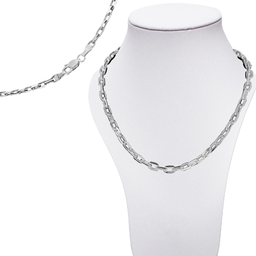 Срібний ланцюг "Якір алмазний" А-200