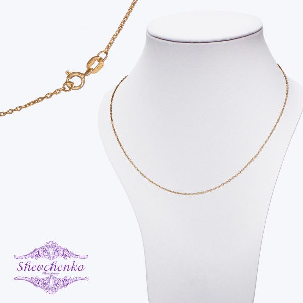 Срібний ланцюг "Якір алмазний" А-40 позолочений