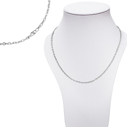 Срібний ланцюг "Якір алмазний" А-70 родований