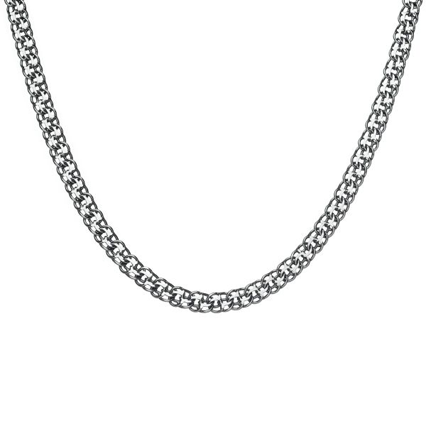 Срібний ланцюг Бісмарк ручний Брч-120 чернений