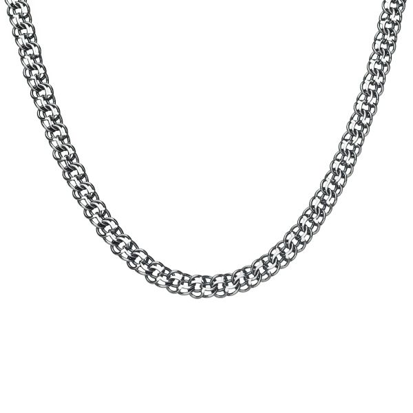 Срібний ланцюг Бісмарк ручний Брч-140 чернений