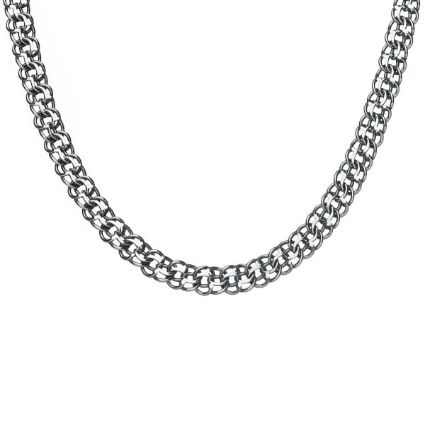 Срібний ланцюг Бісмарк ручний Брч-160 чернений