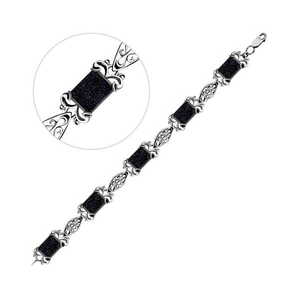 Серебряный браслет с чернением 260/5