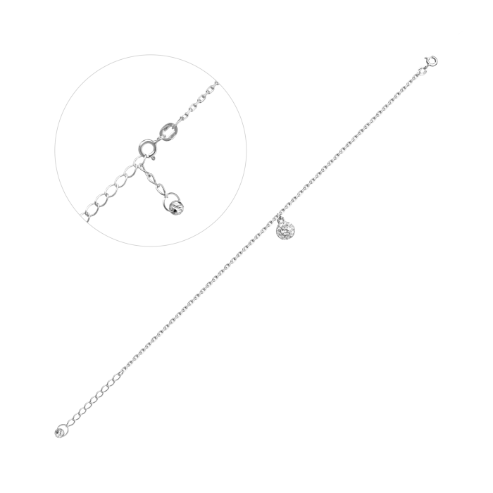 Срібний браслет родійований 774\1