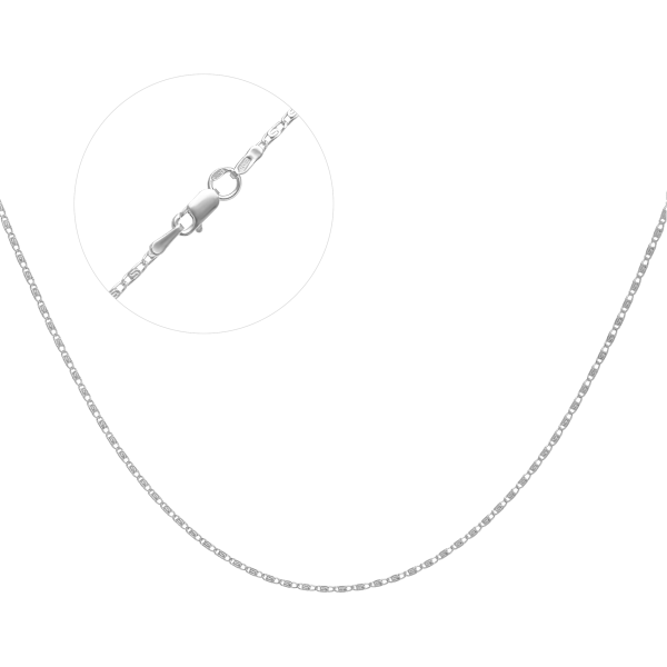 Срібний ланцюжок "Равлик" родований У-40