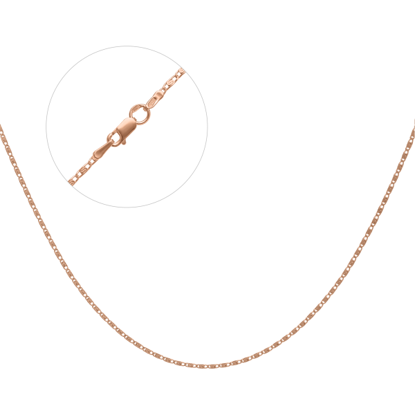 Срібний ланцюжок "Равлик" позолочений У-40