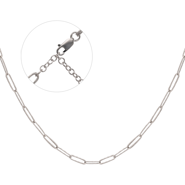 Срібний ланцюг з алмазною обробкою Авр-120 родована