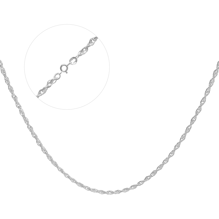 Срібний ланцюг "Джгут"  Ж-50