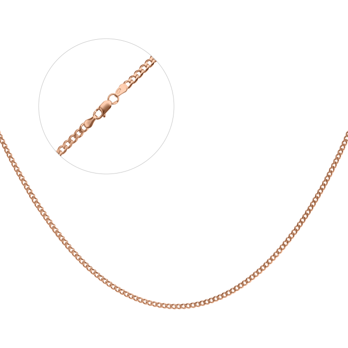 Срібний ланцюг "Панцир шестигранний"  6П-100 позолочений