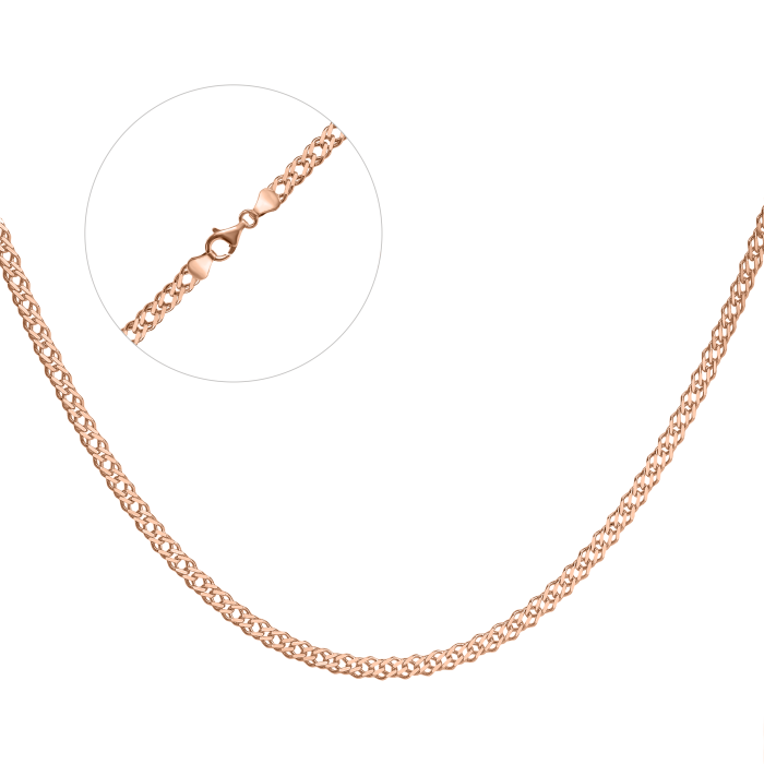 Срібний ланцюг в позолоті "Ромб" Р-100