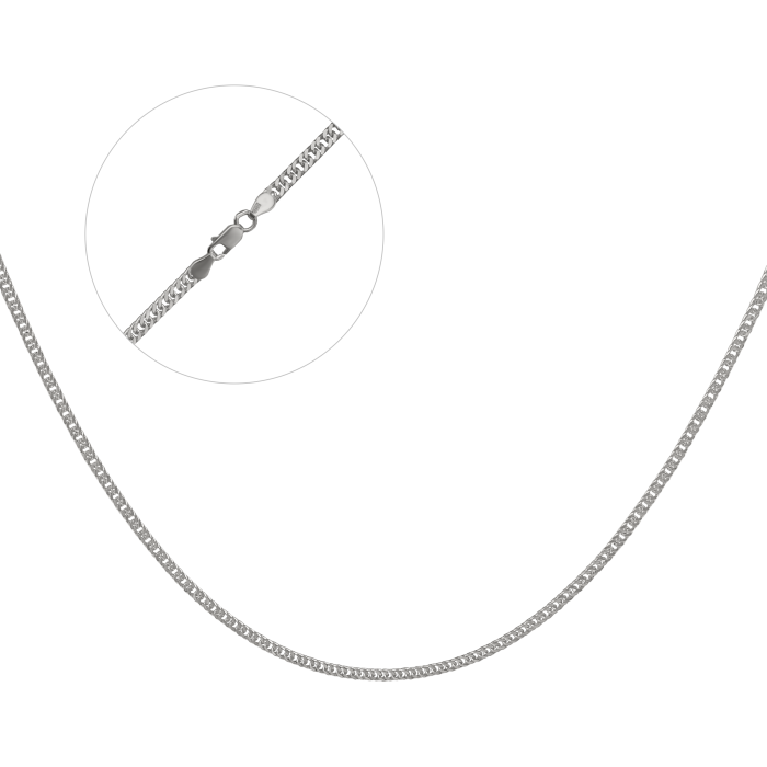 Срібний ланцюг "Панцир подвійний" ПД-65