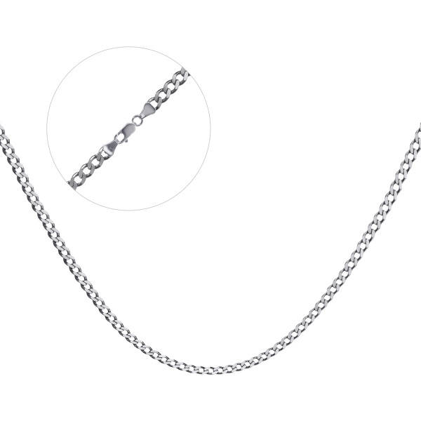 Срібний ланцюг чорнений "Панцир" Пч-140