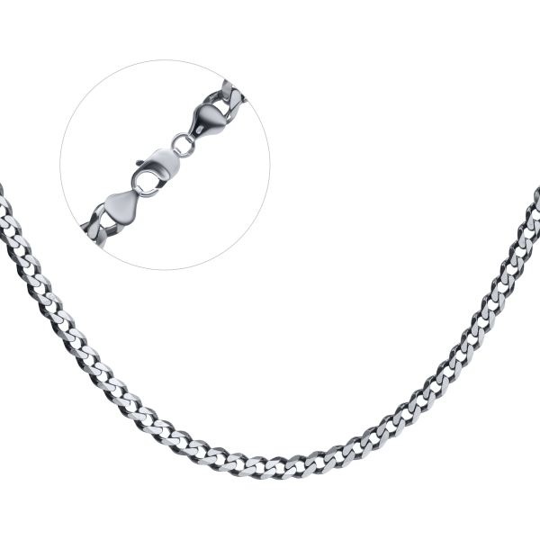 Срібний ланцюг чорнений "Панцир шестигранний" 6Пч-250