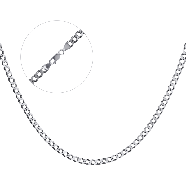 Срібний ланцюг чорнений "Панцир" Пч-200