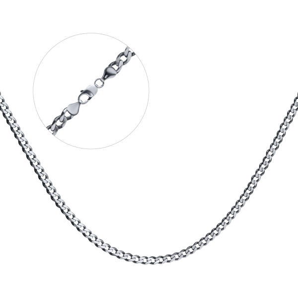 Срібний ланцюг чорнений "Панцир шестигранний" 6Пч-140