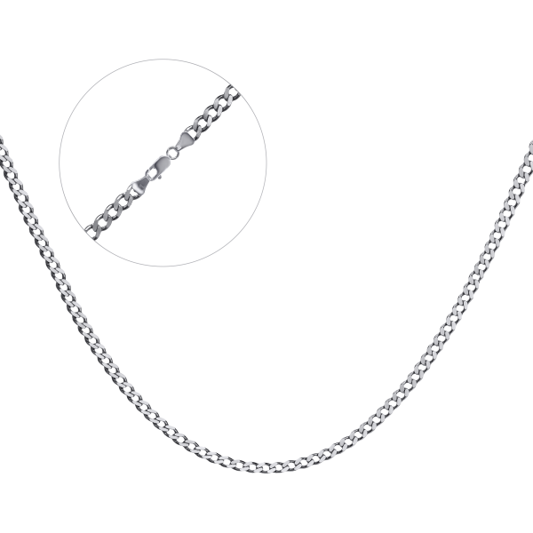 Срібний ланцюг чорнений "Панцир" Пч-120