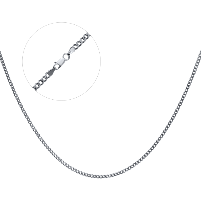 Срібний ланцюг чорнений "Панцир шестигранний"  6Пч-100