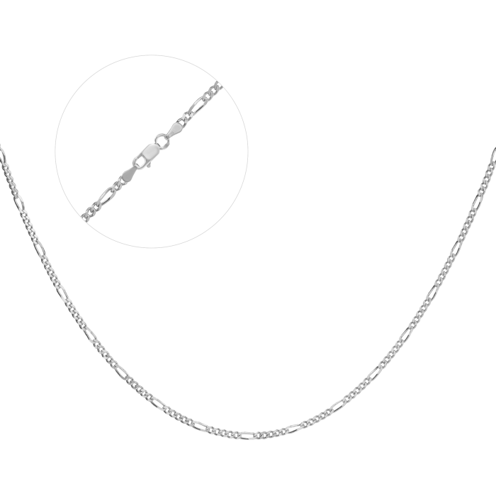 Срібний ланцюг родований "Фігаро" Ф5-80