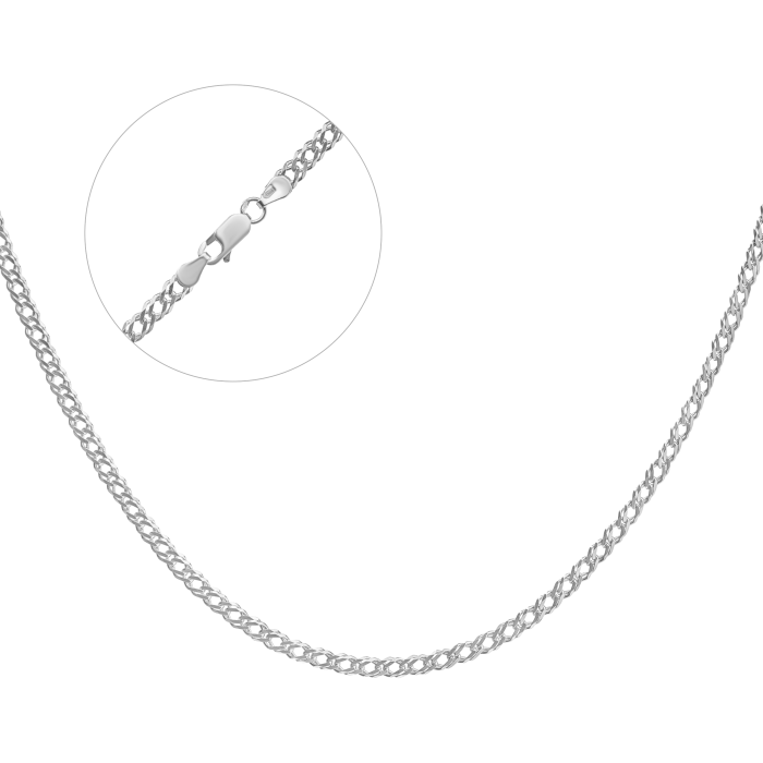 Срібний ланцюг родований "Ромб шестигранний" 6Р-70