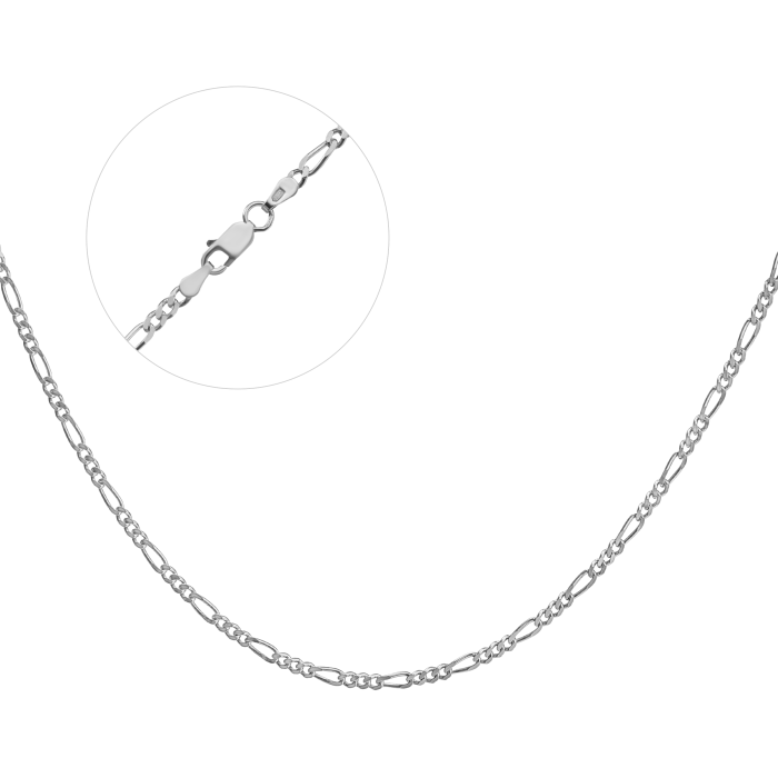 Срібний ланцюг родований "Фігаро" Ф3-80