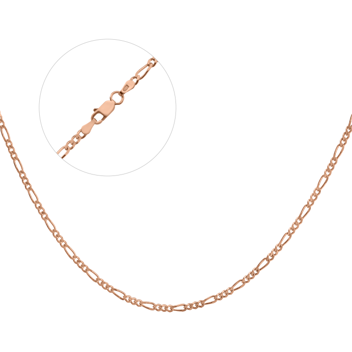 Срібний ланцюг позолочений "Фігаро" Ф3-80